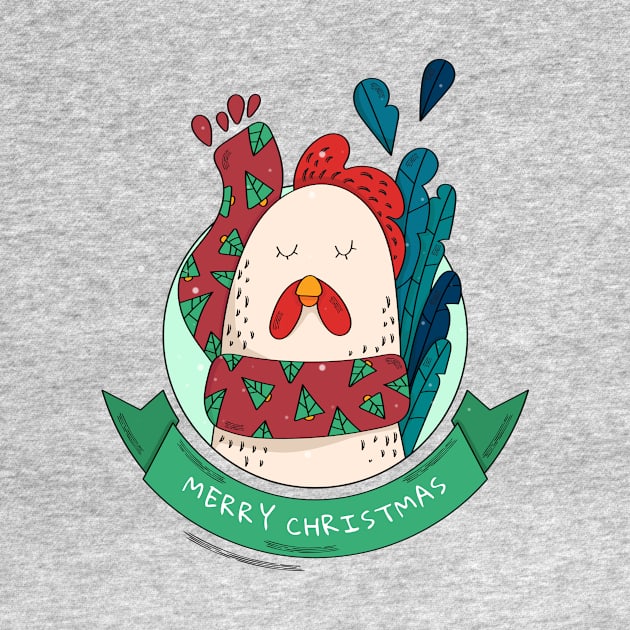 Merry Christmas Rooster by letnothingstopyou